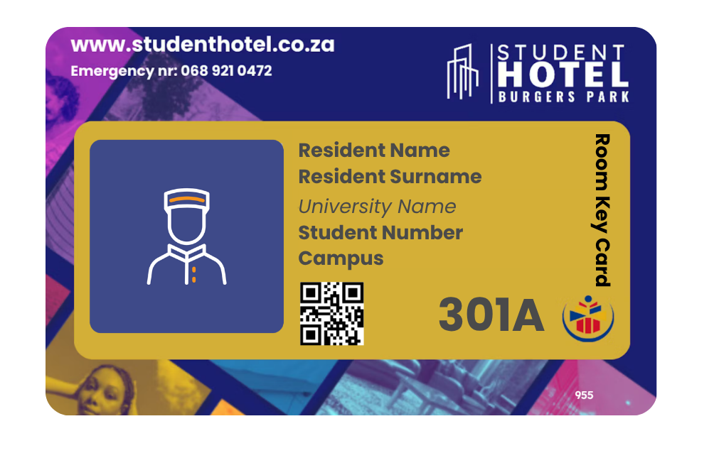 Student scanning phone to unlock room with ttHotel e-key