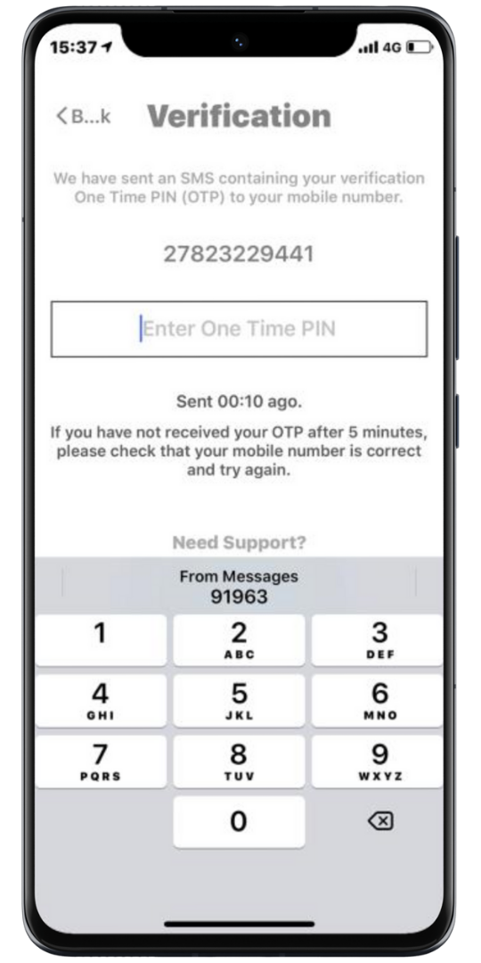 Resident using the Residentry app to generate a visitor PIN code