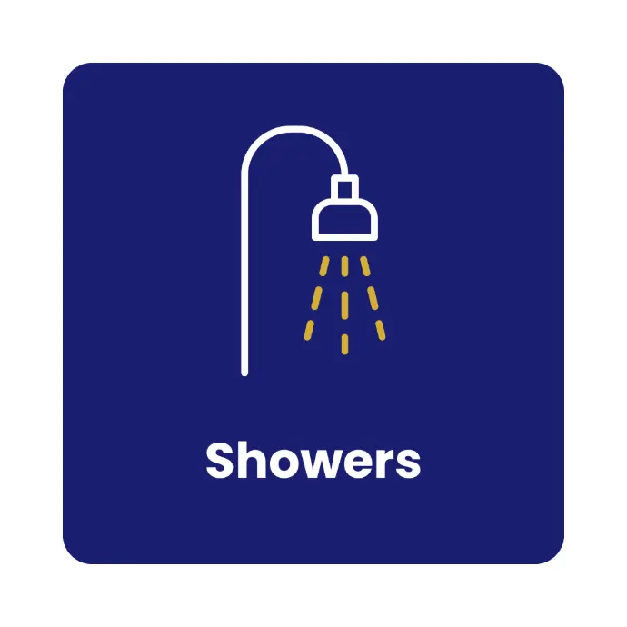 Showers in the rooms private showers