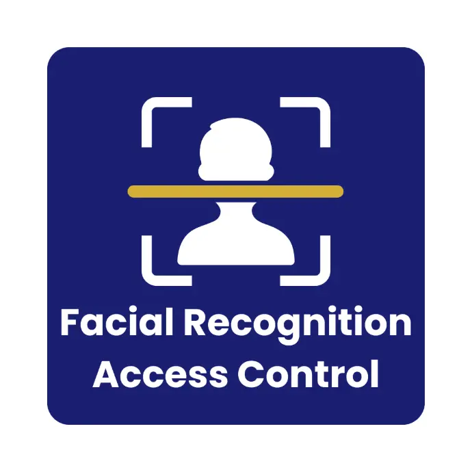 Secure entrance with biometric access turnstiles